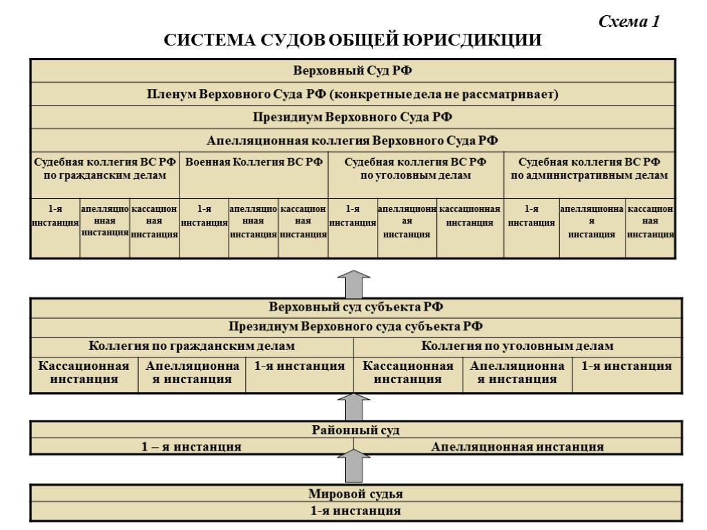 Суды по инстанциям схема